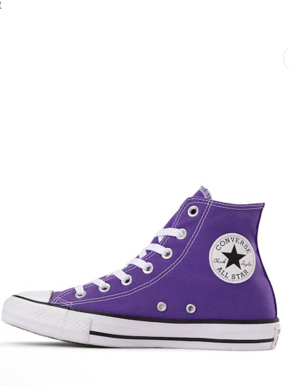 EUC Converse Chuck Taylor All Star High-Top Sneaker - Purple, youth girl size 2 - Picture 6 of 10